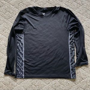 5/$15 Game Time Stretchy Black Long Sleeve Athletic Top Small (BUNDLE ONLY)